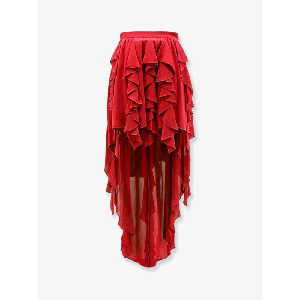 Actualee Women Satin Ruffled Skirt